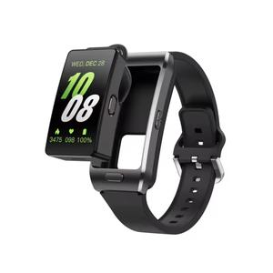 2 в 1 Умные часы / Гарнитура - Унисекс - IOS/Android - IP67 Водонепроницаемые - Черный