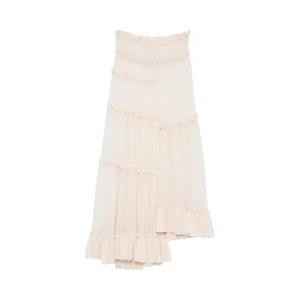 Платье Dries Van Noten из мытого муслинового шелка «Ecru»