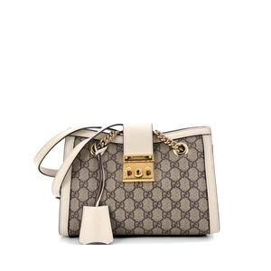 Сумка на плечо Padlock Chain Tote GG Coated Canvas with Leather Small