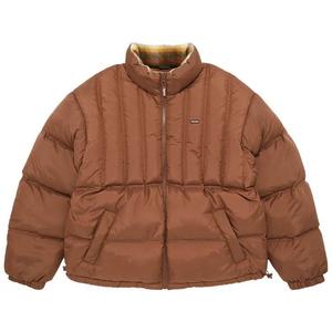 Пуховики Supreme Flannel Reversible Puffer Jacket 'Brown'