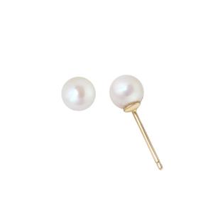 TOMEI Pearlfect Love Белые жемчужные серьги, белое/желтое золото 585/14K