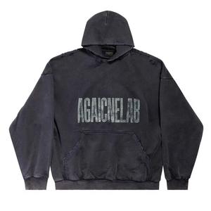 Худи Balenciaga Large Fit Худи 'Washed Black/Anthracite'