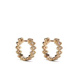 Серьги-кольца Evil Eye из желтого золота с бриллиантами