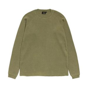 Футболка с длинным рукавом Stussy Mantra Raglan Thermal 'Оливковый'