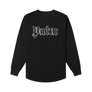 Футболка Palm Angels Blank Logo Long-Sleeve Over Tee 'Black/Metal'