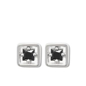 Серьги-гвоздики Inlay из белого золота с сапфирами