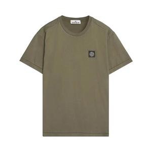 Футболка Tops Stone Island с окрашенной тканью и логотипом, цвет «Military Green»
