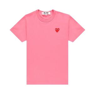 Футболки Comme des Garçons PLAY Mini Heart Solid Tee 'Розовый'