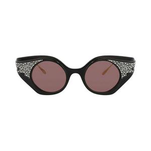 Gucci Cat Eye Sunglasses 'Черный/Золотой/Коричневый'