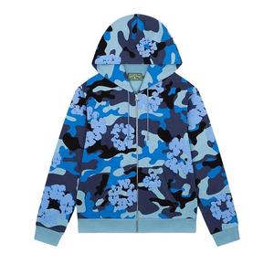 Толстовки на молнии Denim Tears The Wreath Zip Hoodie 'Blue Camo'