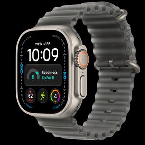 Apple Watch Ultra 4 49 мм, GPS + Cellular, титан, Natural, ремешок Translucent Black Ocean Band