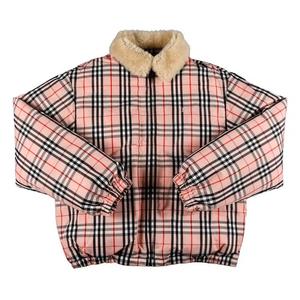 Пуховики Supreme x Burberry Пуховик с воротником из овчины 'Розовый'