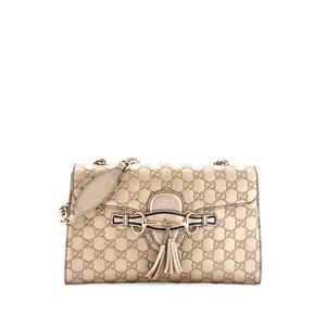 Сумка на плечо Emily Chain Flap Bag Guccissima среднего размера