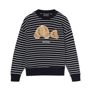 Свитшоты Palm Angels Bear Striped Crew 'Navyblue/Brown'