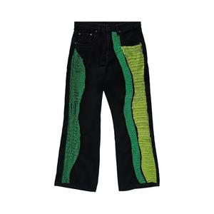 Джинсы Glass Cypress Semi Flare Denim With Beads 'Black'