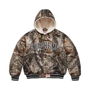 Варсити-куртки Supreme x Mitchell & Ness Утеплённая капюшоном сатиновая варсити-куртка 'Realtree AP Camo'