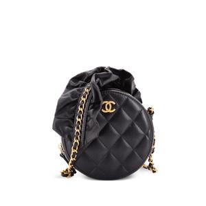 Мини-сумка через плечо Romance Round Clutch with Chain Quilted Lambskin
