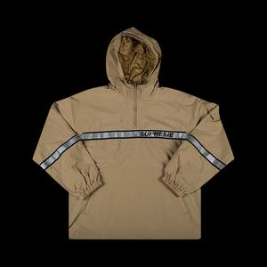 Пуховики Supreme с отражающей лентой, капюшон, пуловер 'Tan'