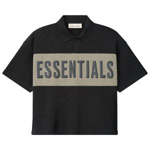 Поло Fear of God Essentials Cropped Polo 'Iron Grey Heather/ Seal Heather'