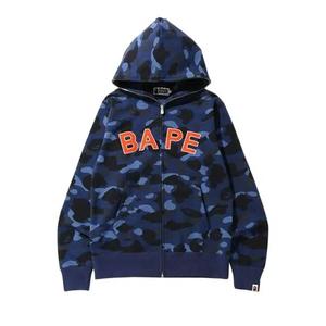 Толстовки на молнии BAPE Color Camo Full Zip Hoodie 'Темно-синий'