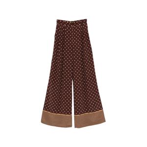 Брюки палаццо Pyjama в горох с поясом