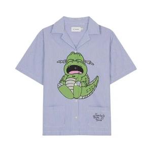 Рубашка на пуговицах Button Down Shirts Brain Dead x Coach Crying Darby Dino Short Sleeve Button Up Shirt 'Светло-голубой'