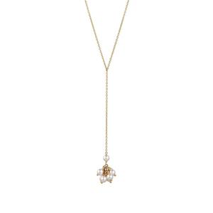 Колье Swarovski® Pearls Y-Drop – серебро с позолотой