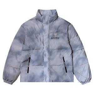 Куртка AAPE Moonface Tie-Dye Padded Jacket 'Белый/Зеленый'