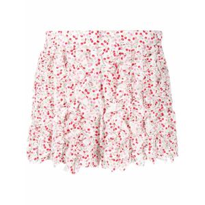 Короткие шорты с оборками и принтом
