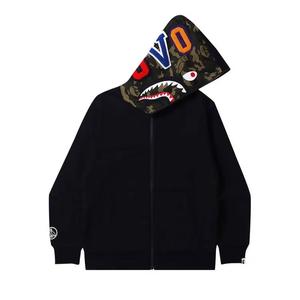 Молнии BAPE x OVO Woodland Camo Shark Reversible Full Zip Hoodie 'Черный'
