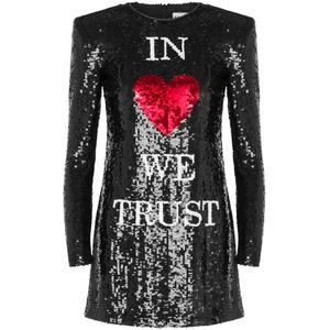 Платье мини In Love We Trust с пайетками