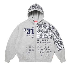Худи Supreme League Champs Zip Up Hooded Sweatshirt 'Heather Grey'