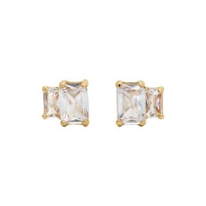 Гвоздики Glitz Studs прозрачные/золотые KN138