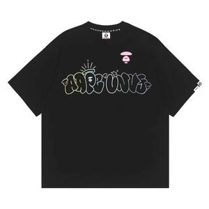 Футболки AAPE Moonface Relaxed Graphic Tee 'Black'