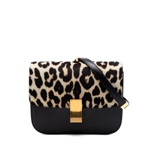 Сумка через плечо Medium Calfskin and Leopard Print Pony Hair Classic Box (2012 год)