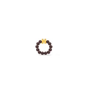 THE Mix Collection 999.9/24K Чистое золото Mini H Агатовое кольцо Set AGR-B804