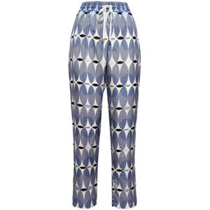 Шелковые брюки с графичным принтом