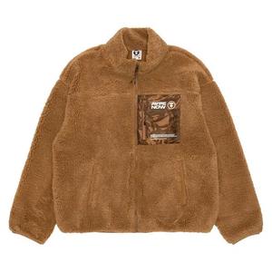 Свитера AAPE Now Moonface Zip-Up Sweater 'Beige/Dark'
