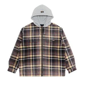 Толстовки Supreme x Dickies Plaid Hooded Zip Up Shirt 'Черный'