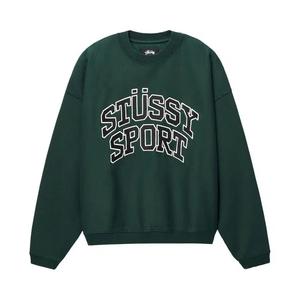 Свитера с круглым вырезом Stussy Sport Relaxed Oversized Crew 'Сосна'