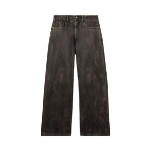 Кожаные брюки Palm Angels Curved Logo Coated Pants 'Темно-серый'