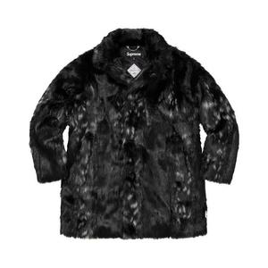 Пальто Supreme Lynx Faux Fur Windstopper Overcoat 'Black'