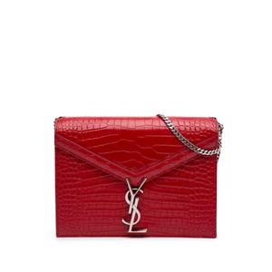 Сумка через плечо Monogram Cassandra Clasp Bag с тиснением под кожу крокодила (2019 год)