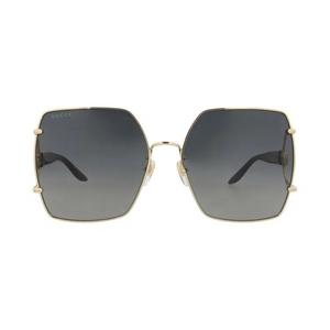 Gucci Square-Frame Metal Sunglasses 'Золотой/Черный/Серый'