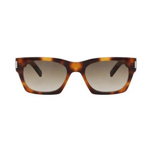 Солнцезащитные очки Saint Laurent Square-Frame Recycled Acetate Sunglasses 'Гавана/Коричневый'