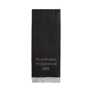 Шарфы Acne Studios Wide Logo Scarf 'Black/White'