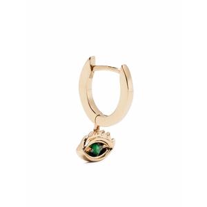 Серьга Micro-Eye Piercing из желтого золота с изумрудом
