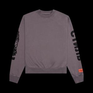 Свитера Heron Preston Flaming Skull Crewneck «Grey/Black»