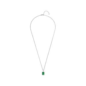 Серебряное колье Emerald Cut с малахитом