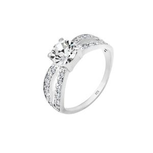 Swarovski® Гламурное кольцо-солитер – 925 серебро